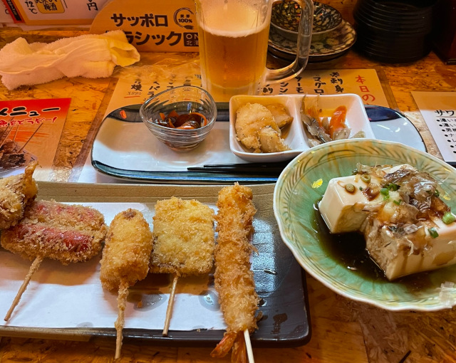 居酒屋で晩御飯